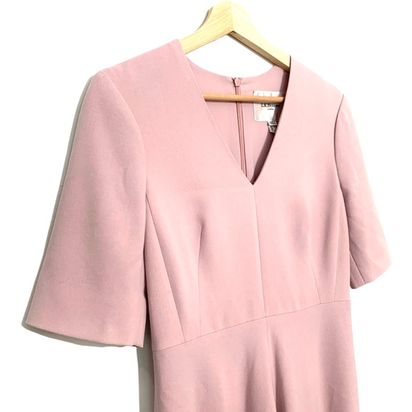 L.K.Bennett Rosala Dress in Lavender Size 6 Fit and Flare Midi Dress Minimalist - Picture 3 of 13